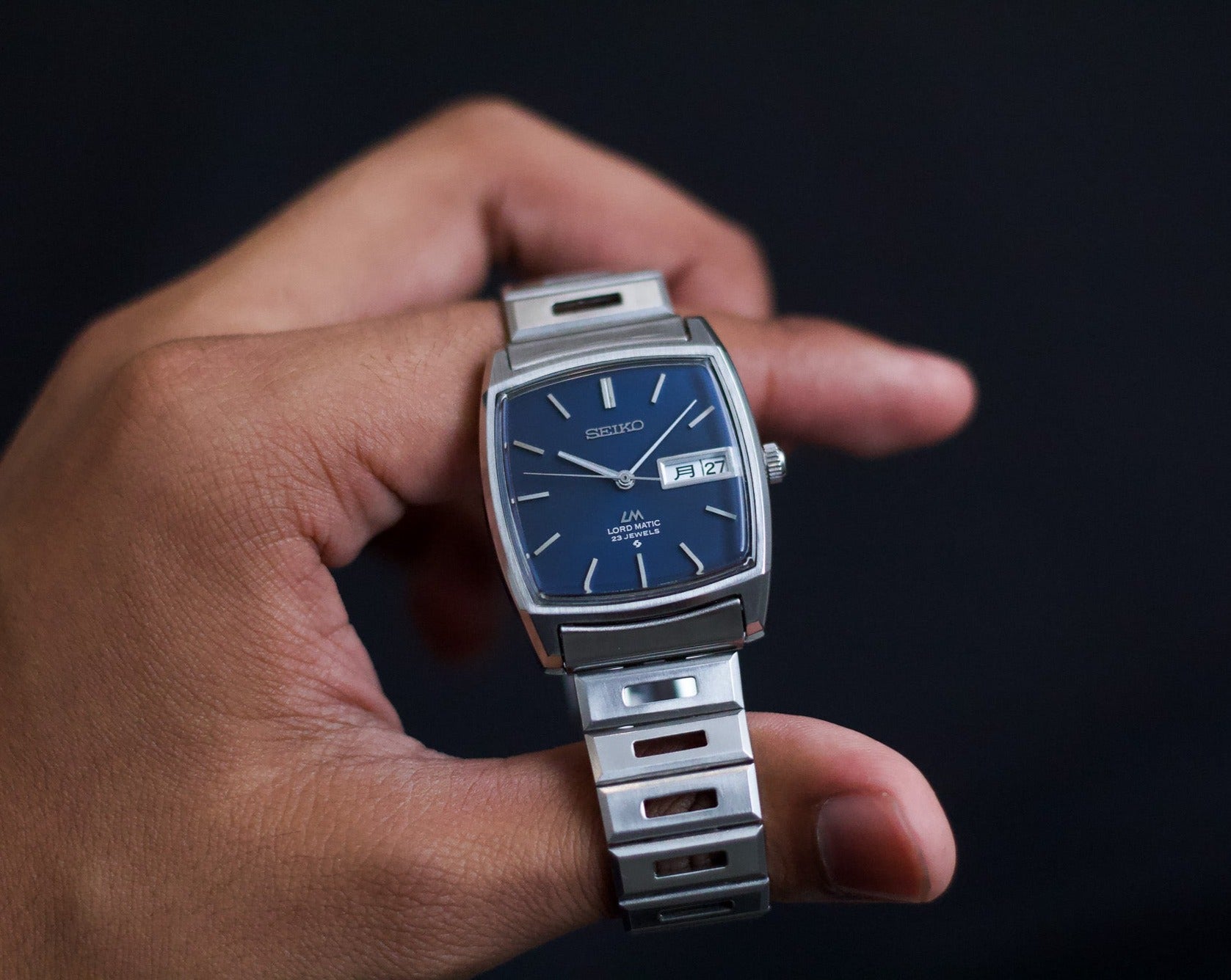 Serviced] 1970 Seiko Lord-Matic Navy Blue TV Style Dial Men's