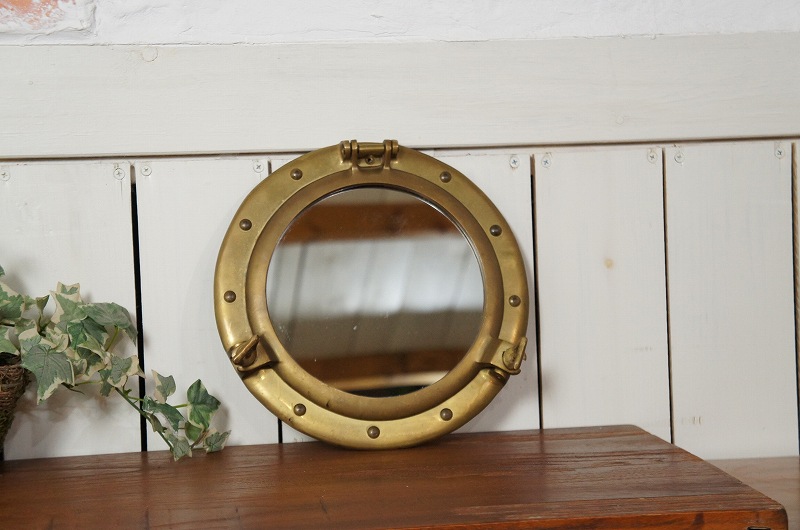 雑貨｜ヴィンテージ マリンインテリア 壁掛けミラー 船 丸窓 ｜81JP STORE