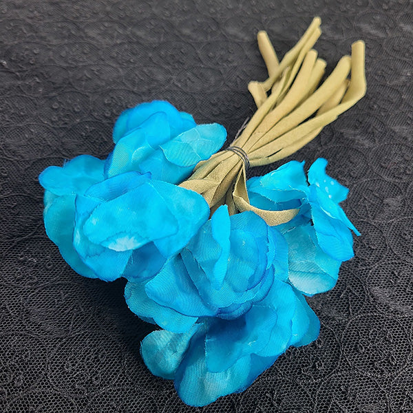 ライトブルー 布花 コサージュ フランス | アンティーク・ヴィンテージ