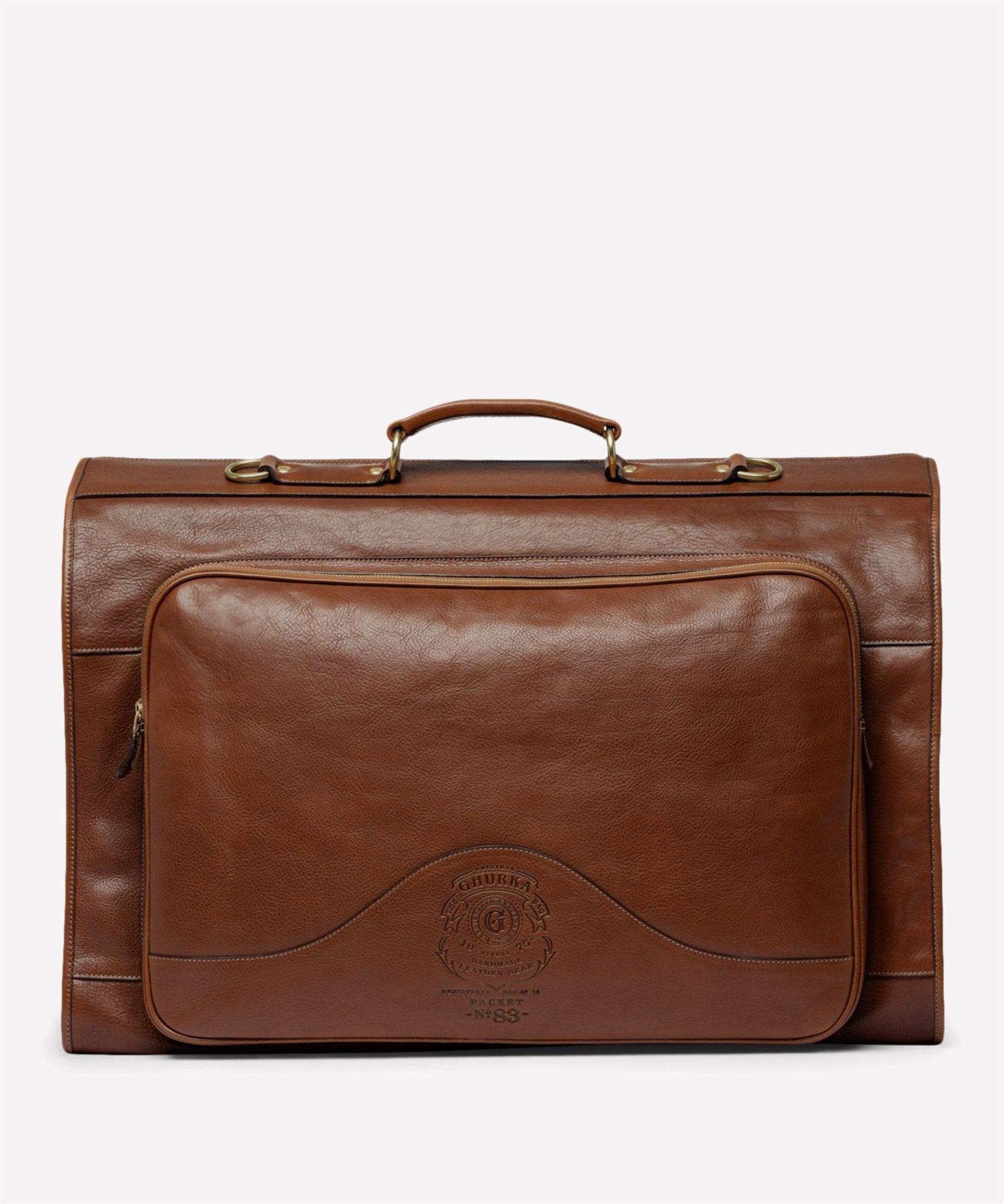 Packet No. 83 | Vintage Chestnut Leather Garment Bag | Ghurka