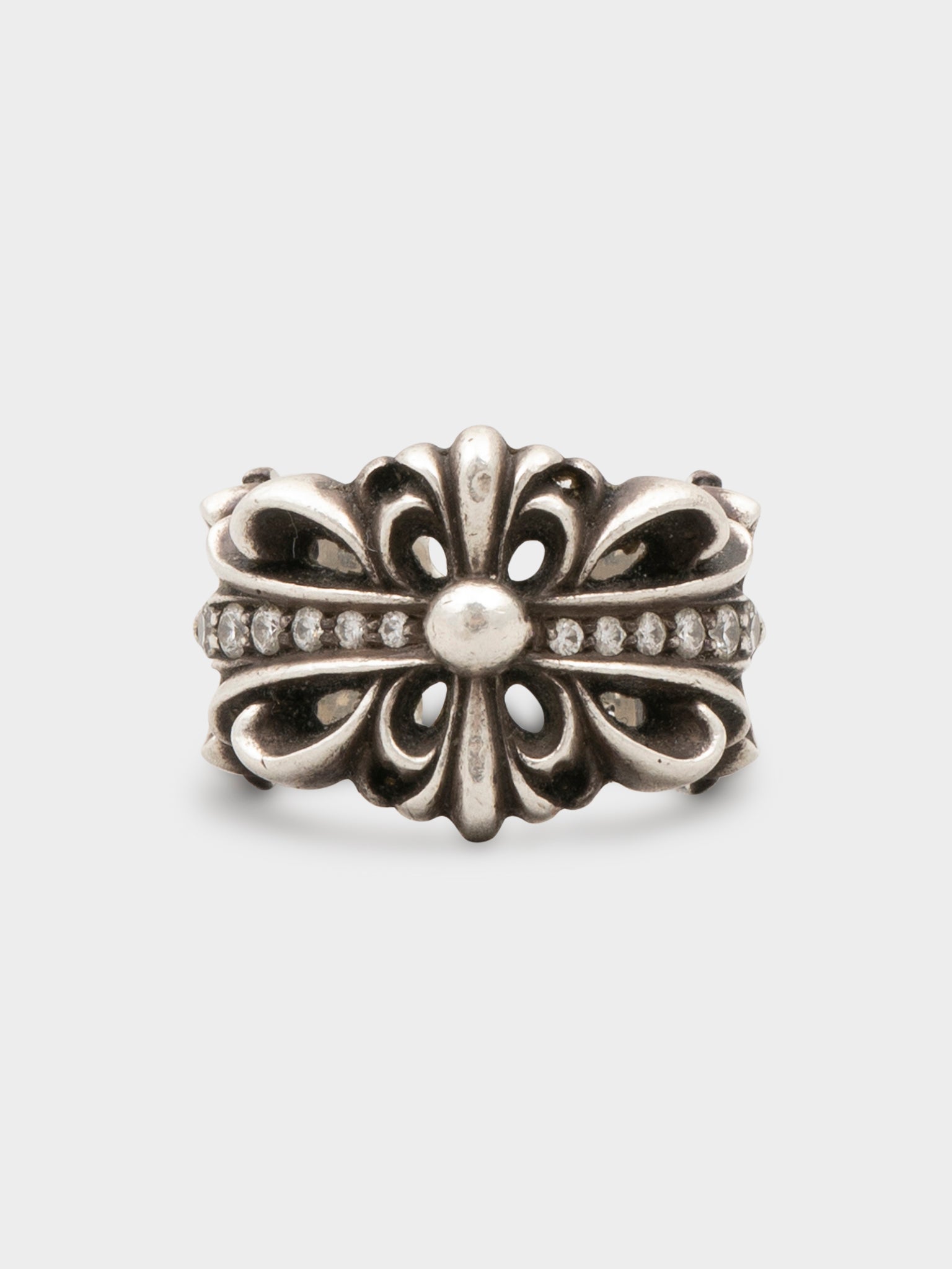 Buy Chrome Hearts Diamond Double Floral Ring Online at Groupie