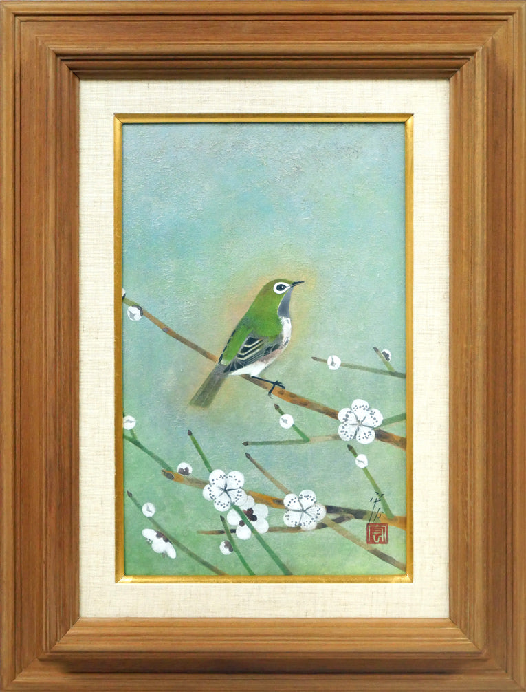 野々内宏「目白」日本画・P4号 絵画買取・販売の小竹美術