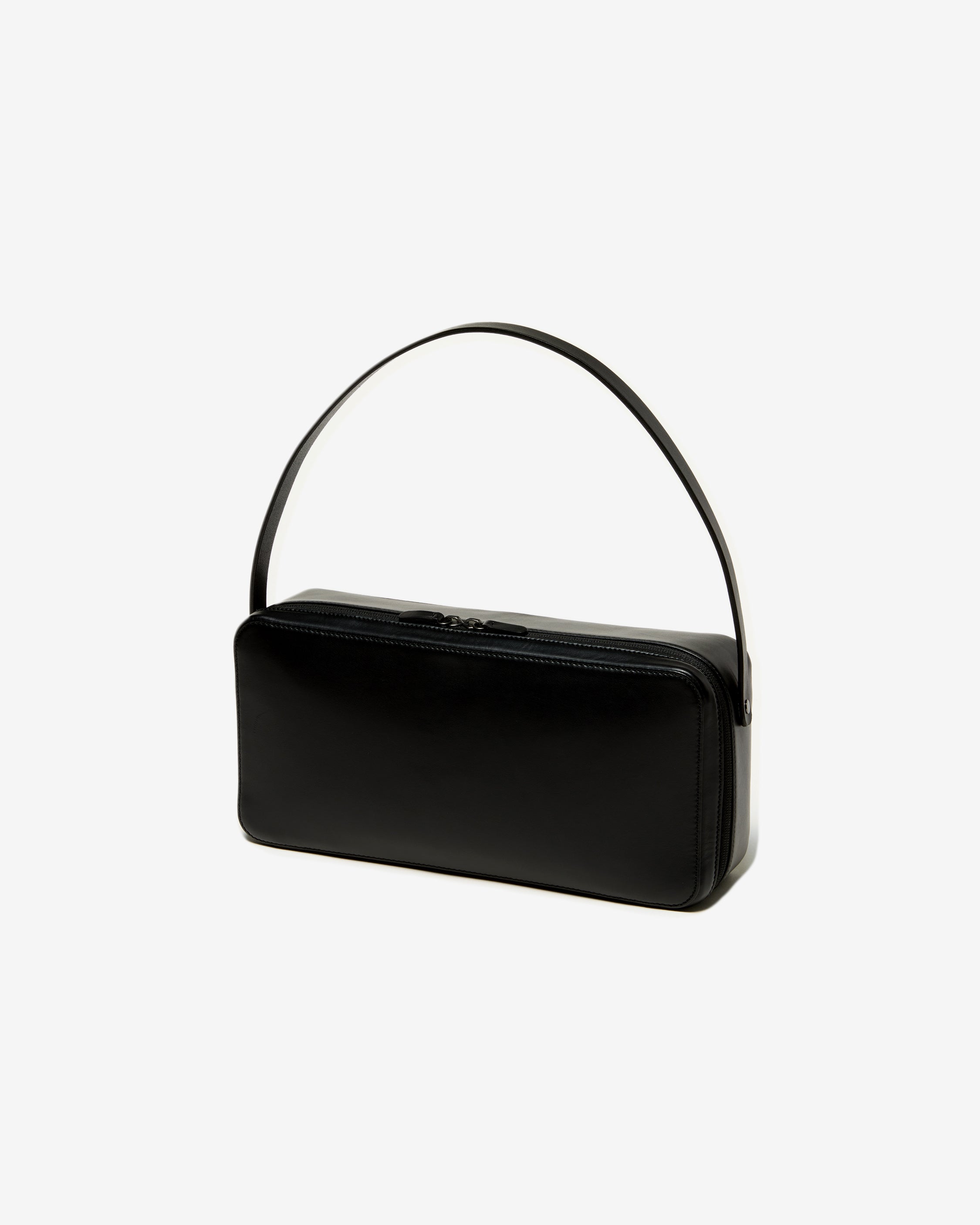 AURALEE: Leather Square Bag Made By Aeta (Black) | DSMG E-SHOP