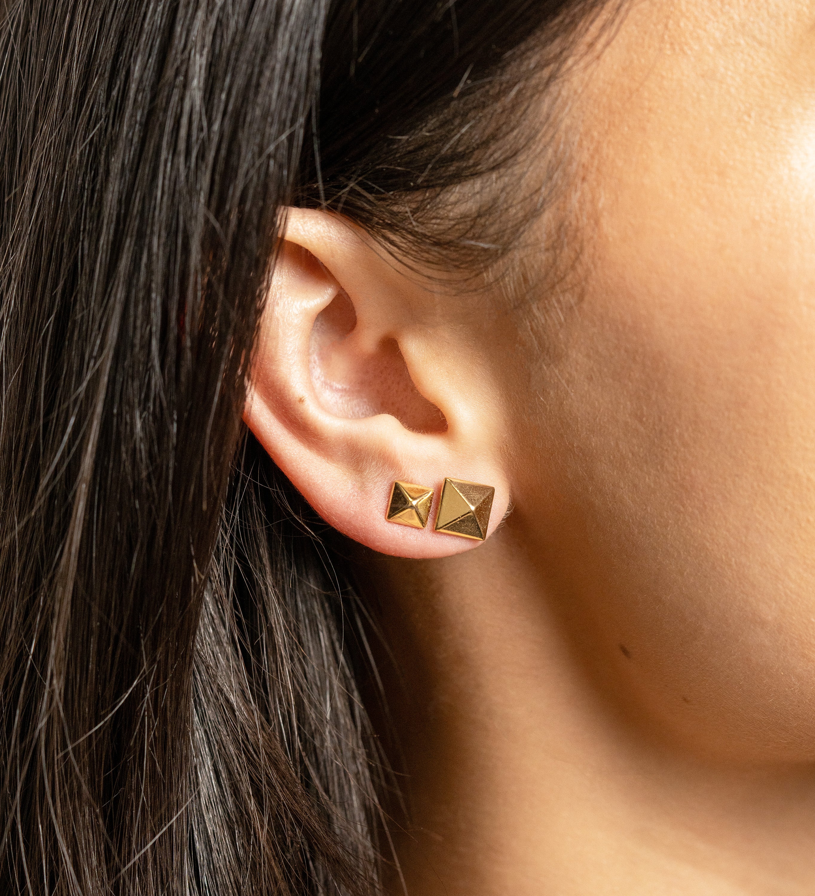 Pyramid Stud Earrings by Carla | Nancy B. | Skeie's Jewelers