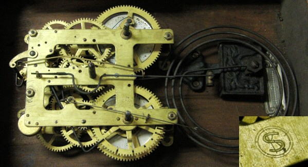 三工舎／6インチ玉杢小型掛け時計