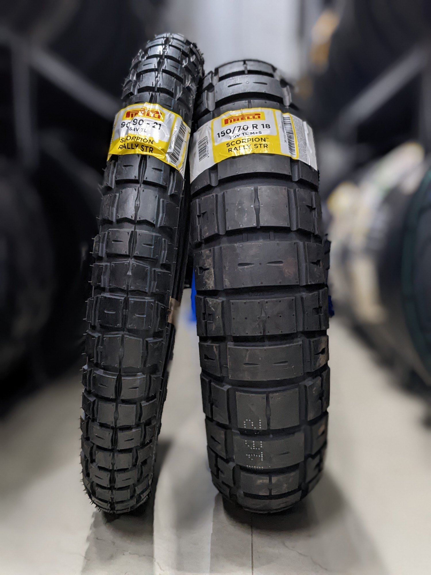 Tyre Pirelli Scorpion Rally STR 90/90-21 & 150/70-18 at ₹ 34500