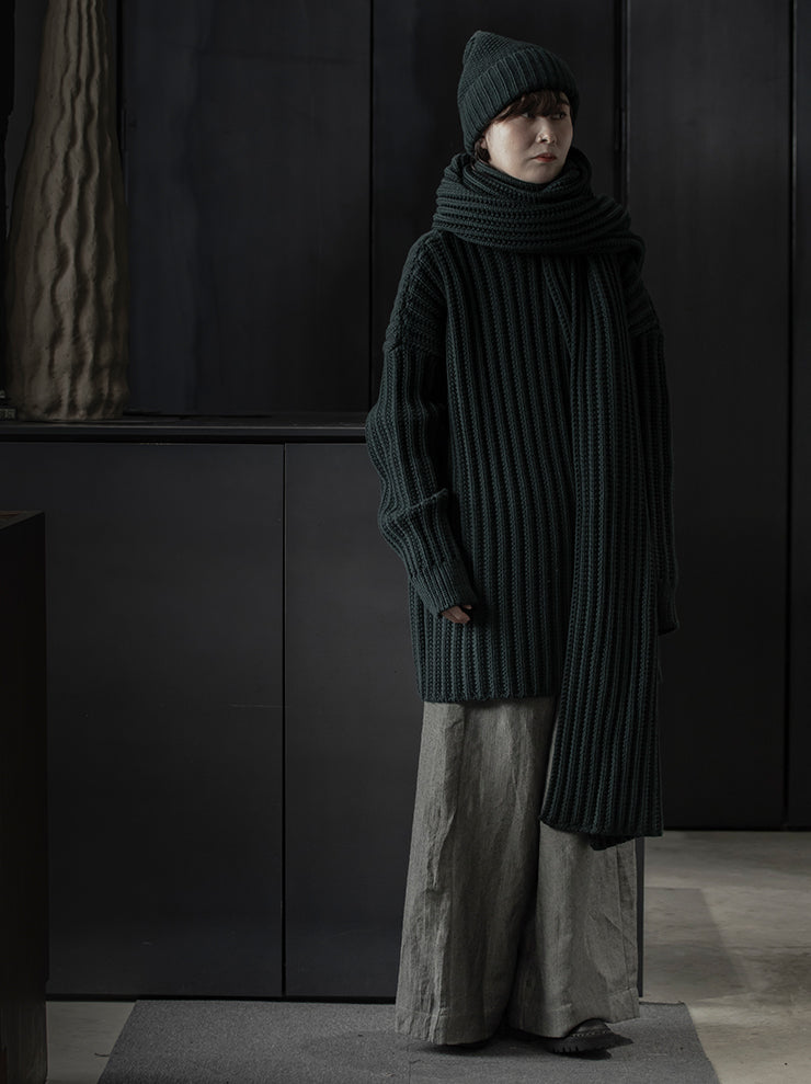 CASEY CASEYUNISEX モスステッチニットキャップ / GREEN