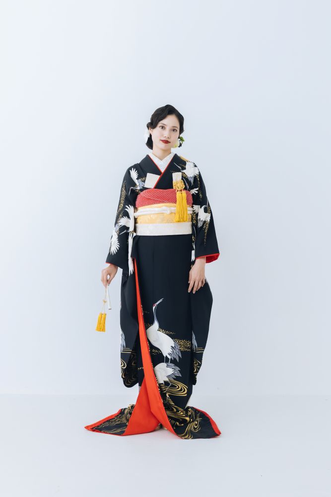 TANAN丹庵 引振袖「立ち鶴」 - TANAN 丹庵