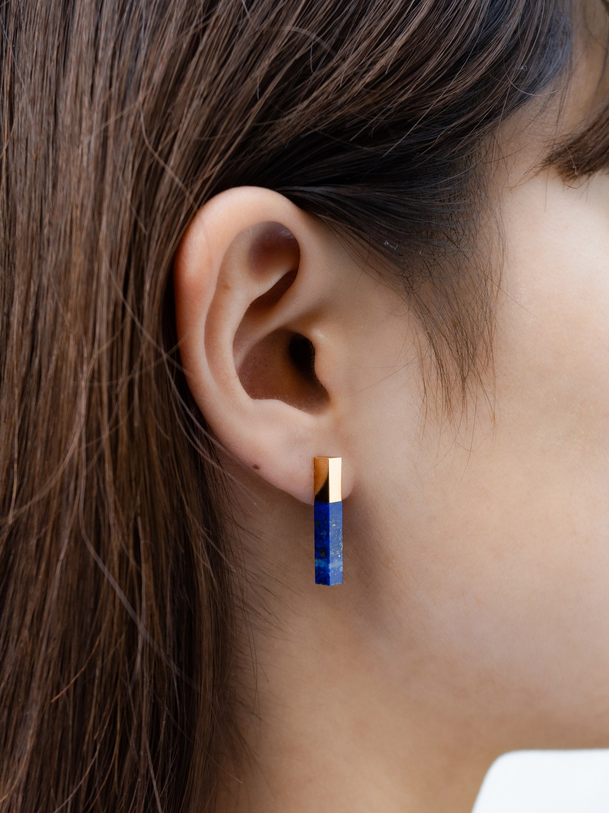 STICK / Pierced Earring / Stud M / Lapis Lazuli