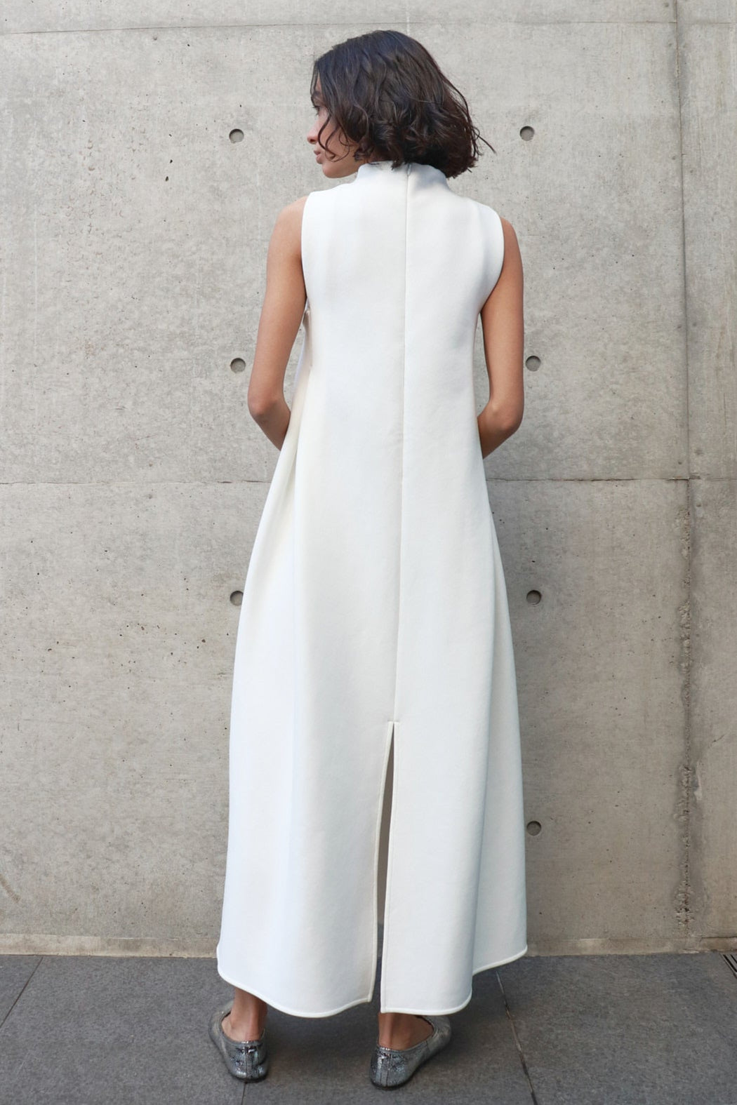 THE TOE】NOMAD SLEEVELESS FLARE ONEPIECE Mod Ref Linen Pocket