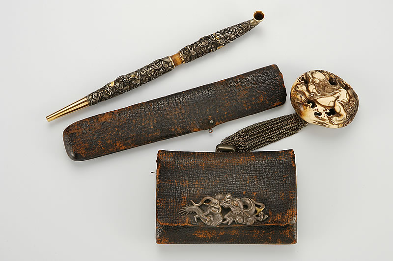 煙管煙草入組物｜燕市産業史料館｜新潟県燕市｜燕の匠の技に触れ、金属