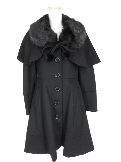 BPN ケープ＆ファー付きコート ブラックピースナウ BLACK PEACE NOW