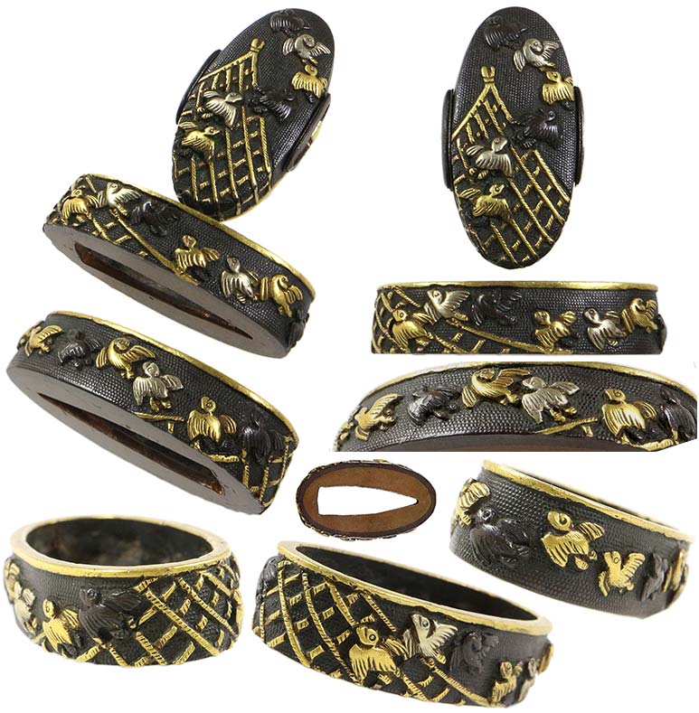 刀装・刀装具 3 古い部品 縁と頭 12個 | 刀剣博物館