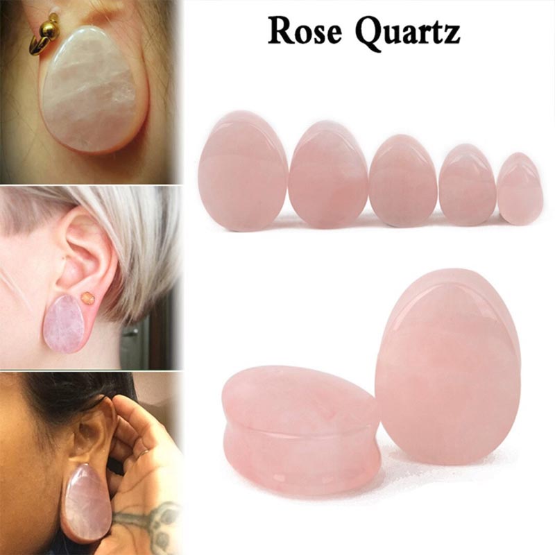 楽天市場】[4G 2G 0G 00G 12mm 天然石 ボディピアス] ティアドロップ型