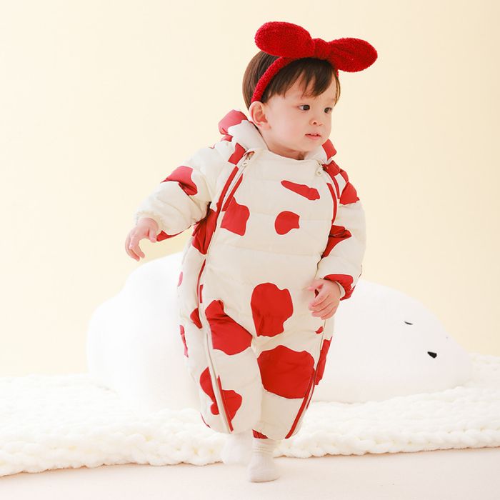 楽天市場】ジャンプスーツ ベビー カバーオール フード付き 手袋 靴