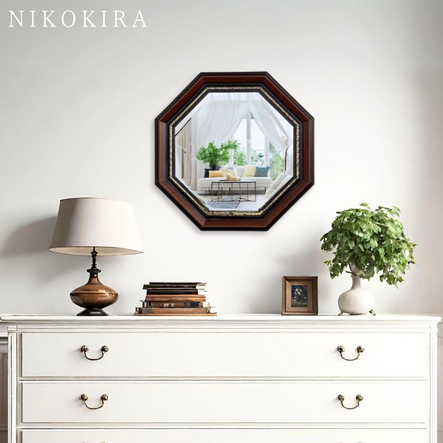 楽天市場】【6%OFFクーポン23日23:59迄】 鏡 壁掛け イタリア製 八角