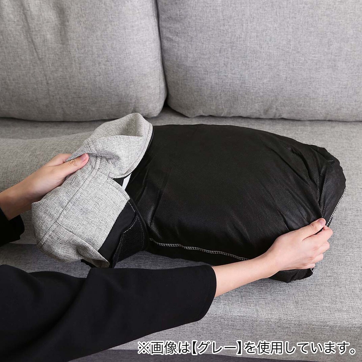 楽天市場】[幅197cm] 布張りツートン5人掛けコーナーカウチソファ (IV