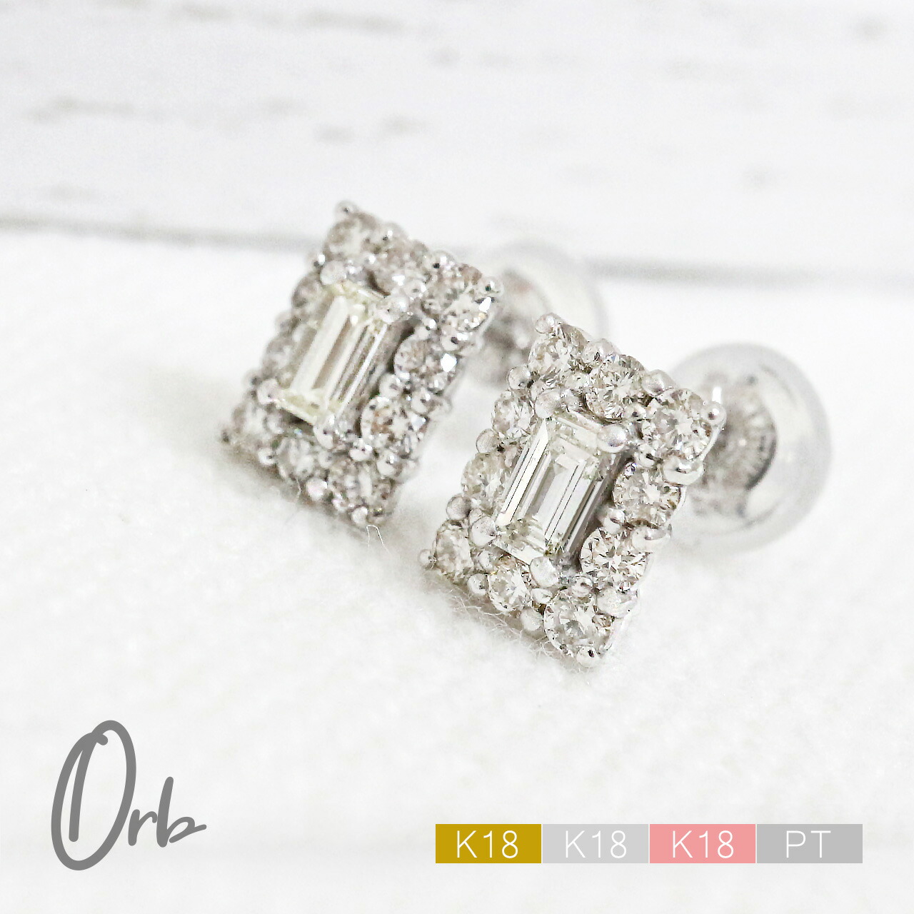 楽天市場】pt900 K18 ダイヤモンド ピアス 0.5ct レディース