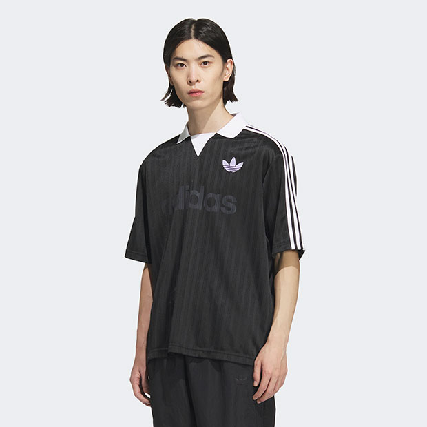 楽天市場】襟付きゴーリートップ ブラック 【adidas originals