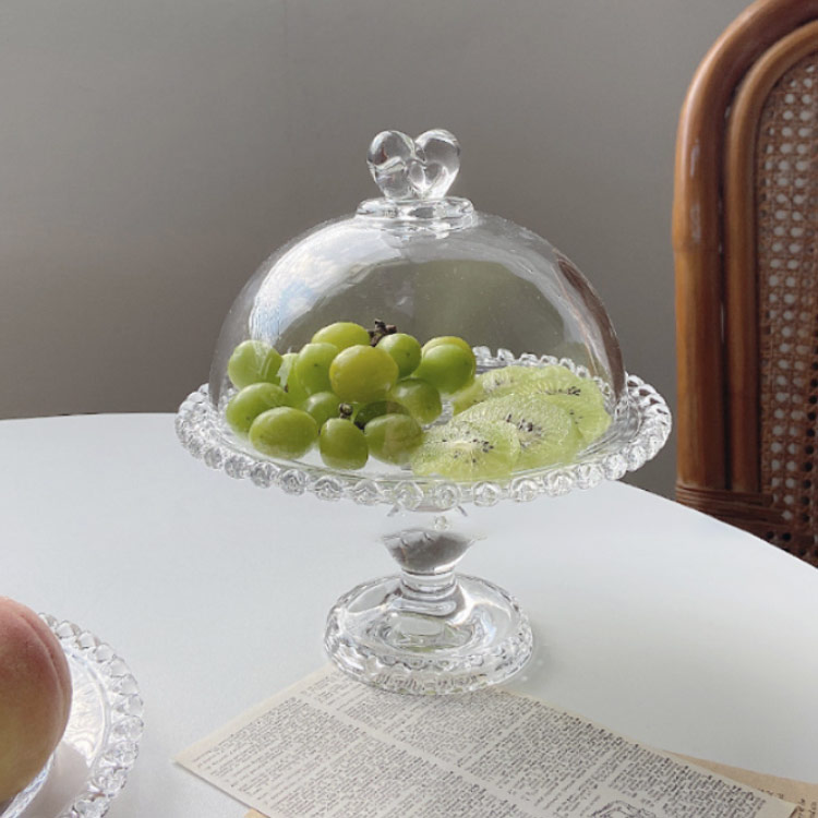 楽天市場】ガラスコンポート ガラス フルーツ皿 デザート皿 脚付き