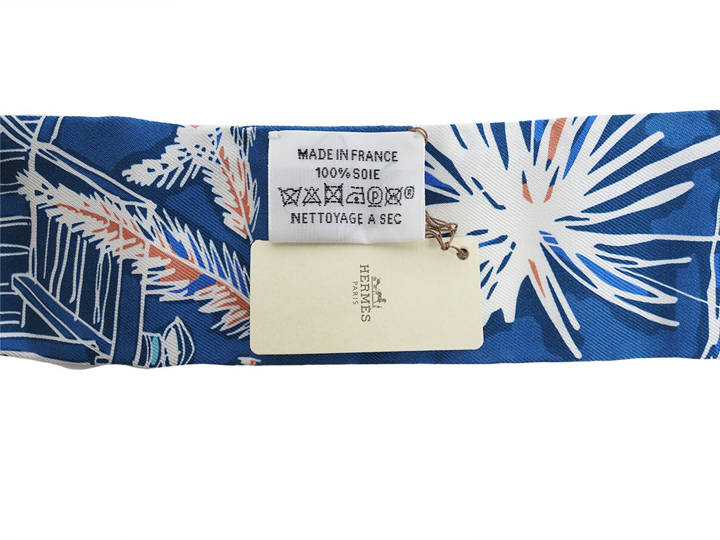 楽天市場】エルメス HERMES スカーフ ツイリー レイユールデテ ブルー