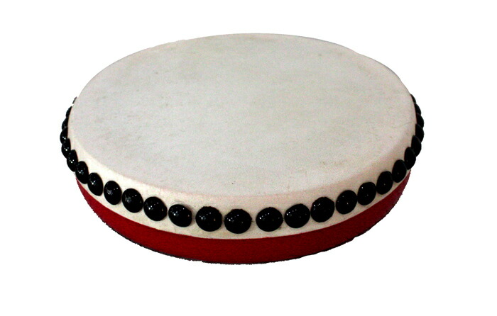 楽天市場】パーランクー(中) 赤牛皮 直径18cm バチ1本付き エイサー用