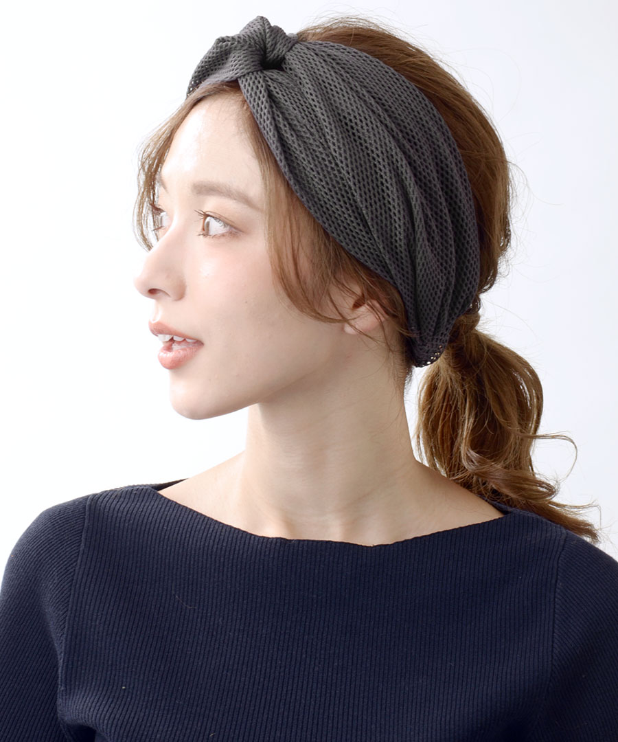 楽天市場】メッシュヘアバンド 幅広 ワイド ツイスト ヘアターバン
