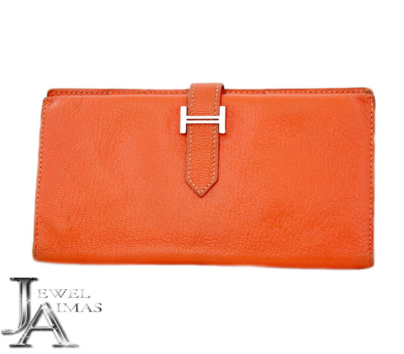 楽天市場】【HERMES】エルメス ベアン スフレ オレンジ □H刻印