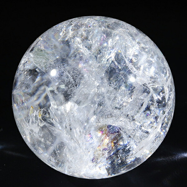 楽天市場】虹入り 水晶 丸玉 約41mm 穴なし 天然石 パワーストーン