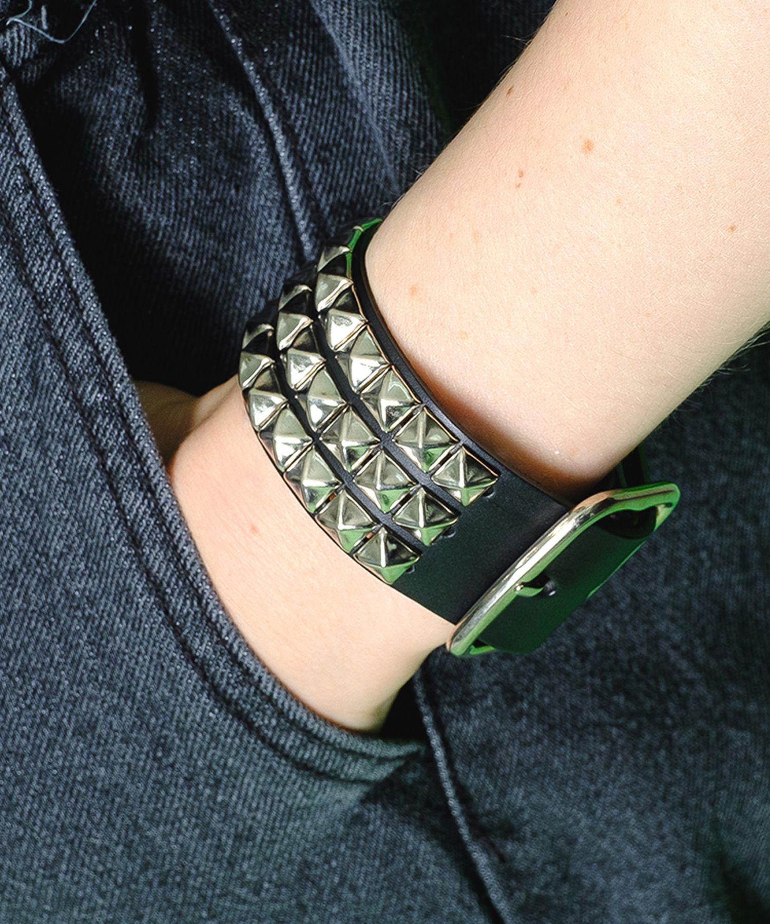 楽天市場】an meets zakka 3連スタッズレザーベルトバングル : ankoROCK