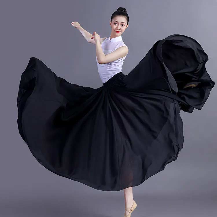 楽天市場】シフォン スカート フレアスカート ロングスカート ダンス