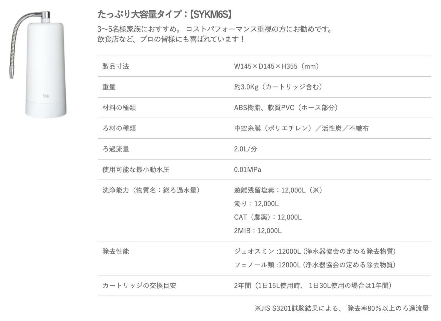 楽天市場】サイテックス SY-KM6-S SESERA せせら 大容量タイプ