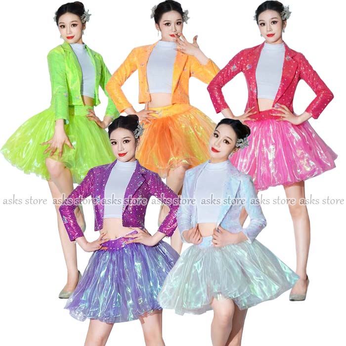 楽天市場】チアダンス 衣装 レディース ジャズダンス 上下セット 長袖