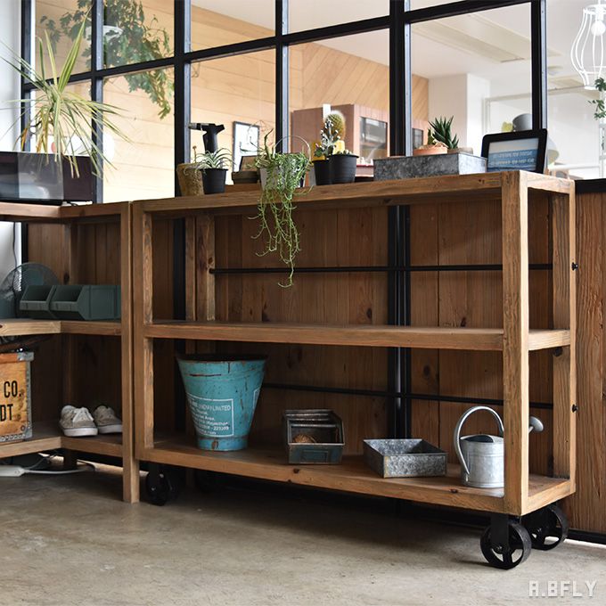 楽天市場】無垢 シェルフ 幅135 幅180 ハイタイプ ブックシェルフ