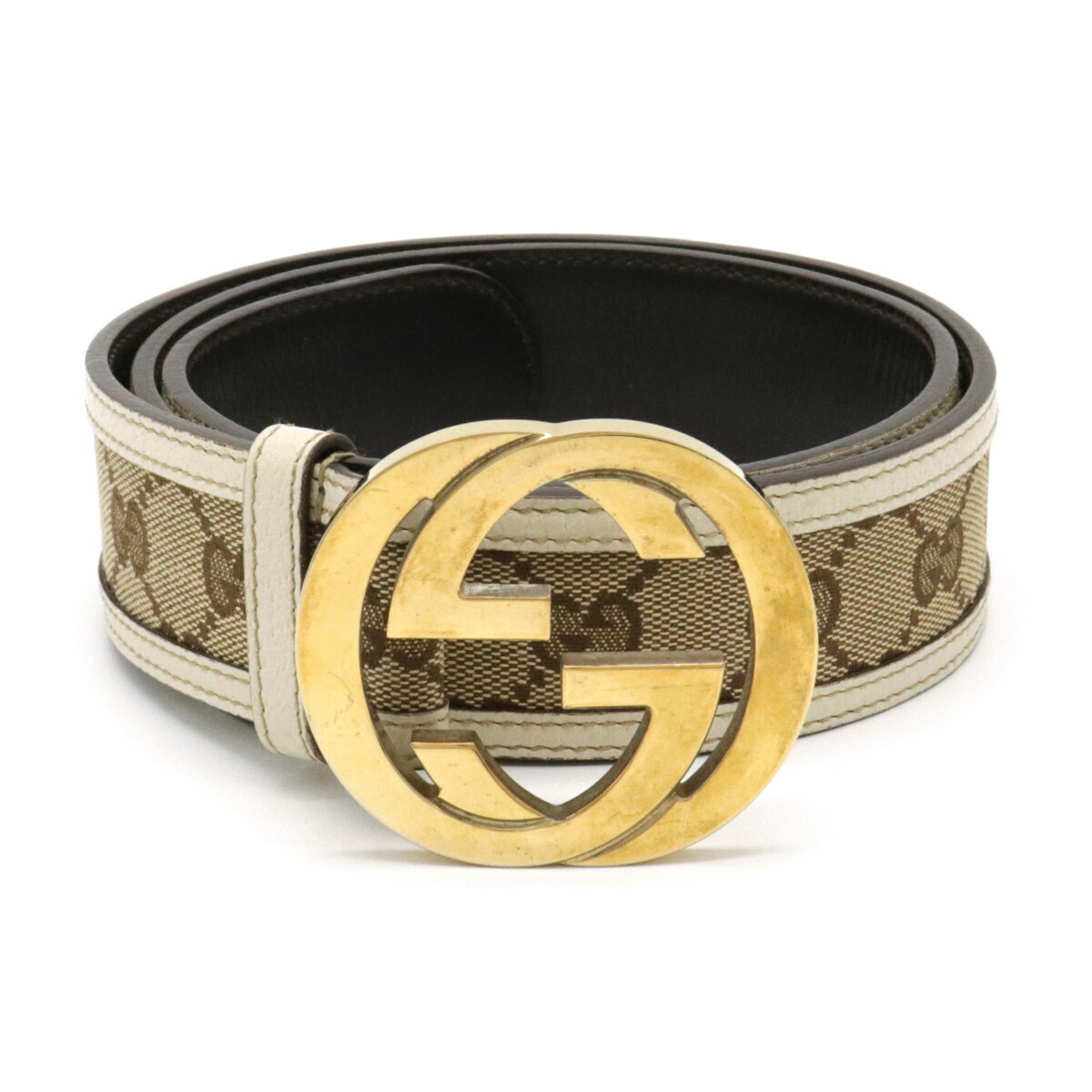 楽天市場】GUCCI グッチ GGキャンバス インターロッキング Gバックル