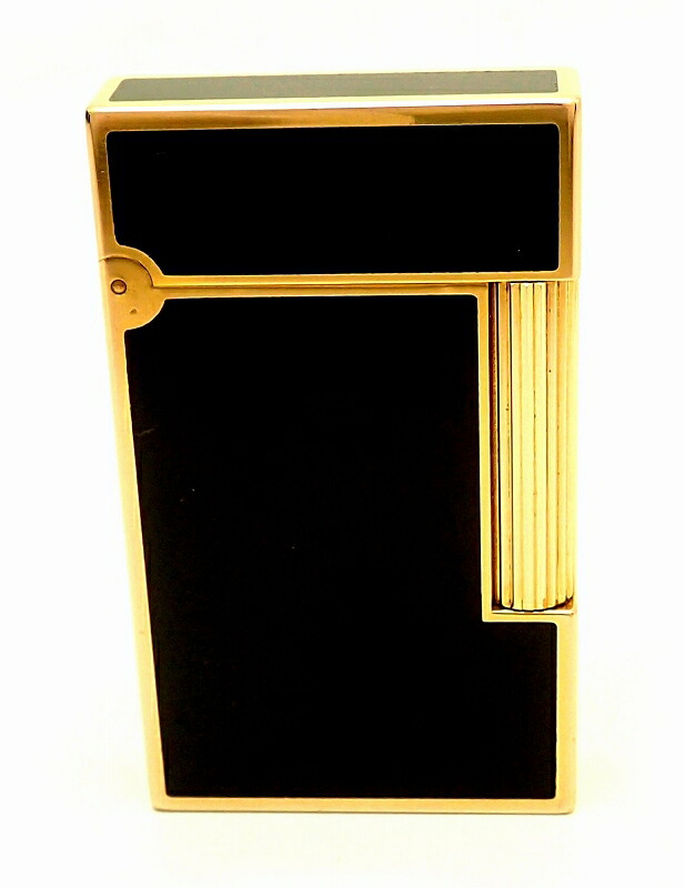 ST.デュポン ガスライター（ゴールド×黒漆）フランス製漢字