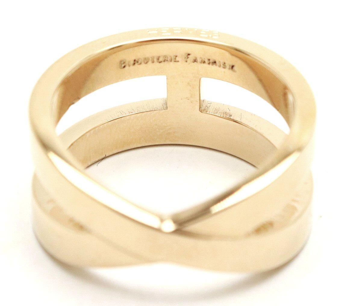 楽天市場】HERMES エルメス リュバン スカーフリング ゴールド 金色 GP