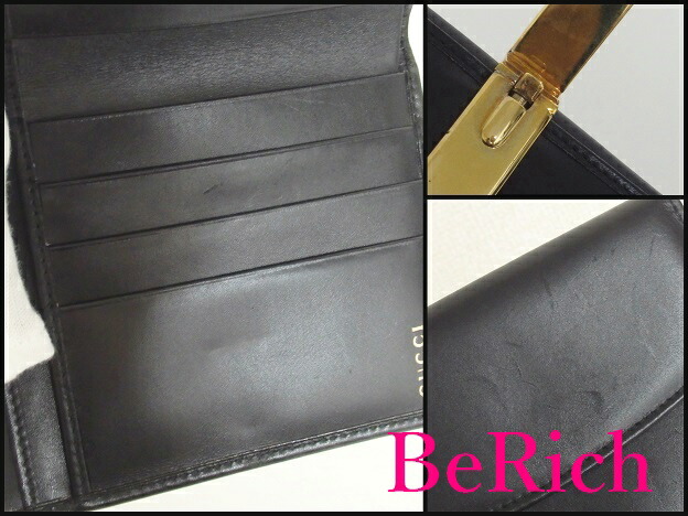 楽天市場】グッチ GUCCI 二つ折り財布 035 2184 1949 8 黒 ブラック