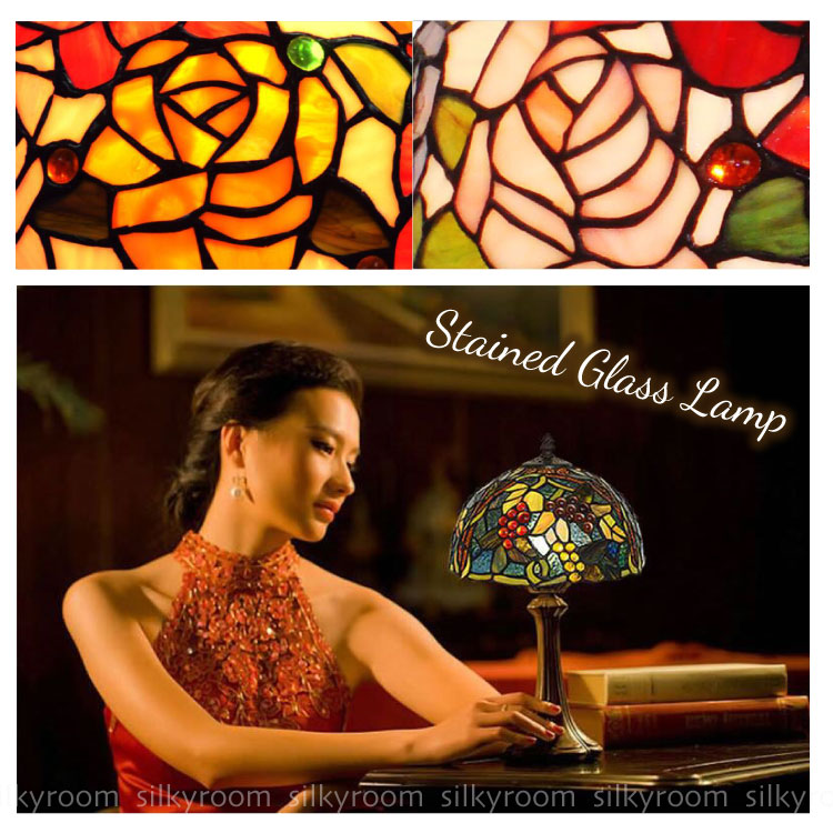 楽天市場】ステンドグラス 20X37cm ティファニー ランプ ライト