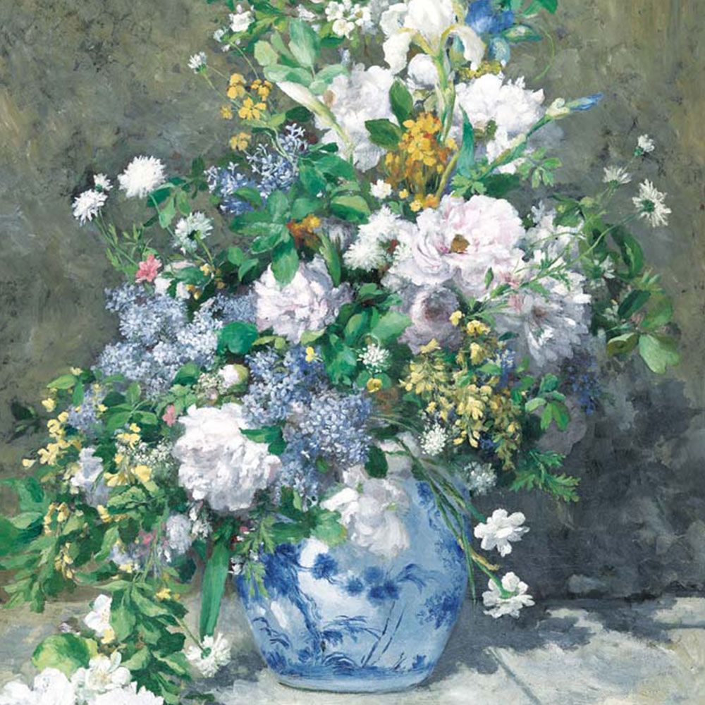 ルノワール 春のブーケ 春の花束 油彩画風 P10 複製画 ルノワール 春の