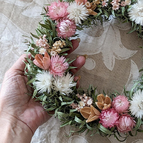 楽天市場】ドライフラワー リース 敬老の日 玄関 プレゼント