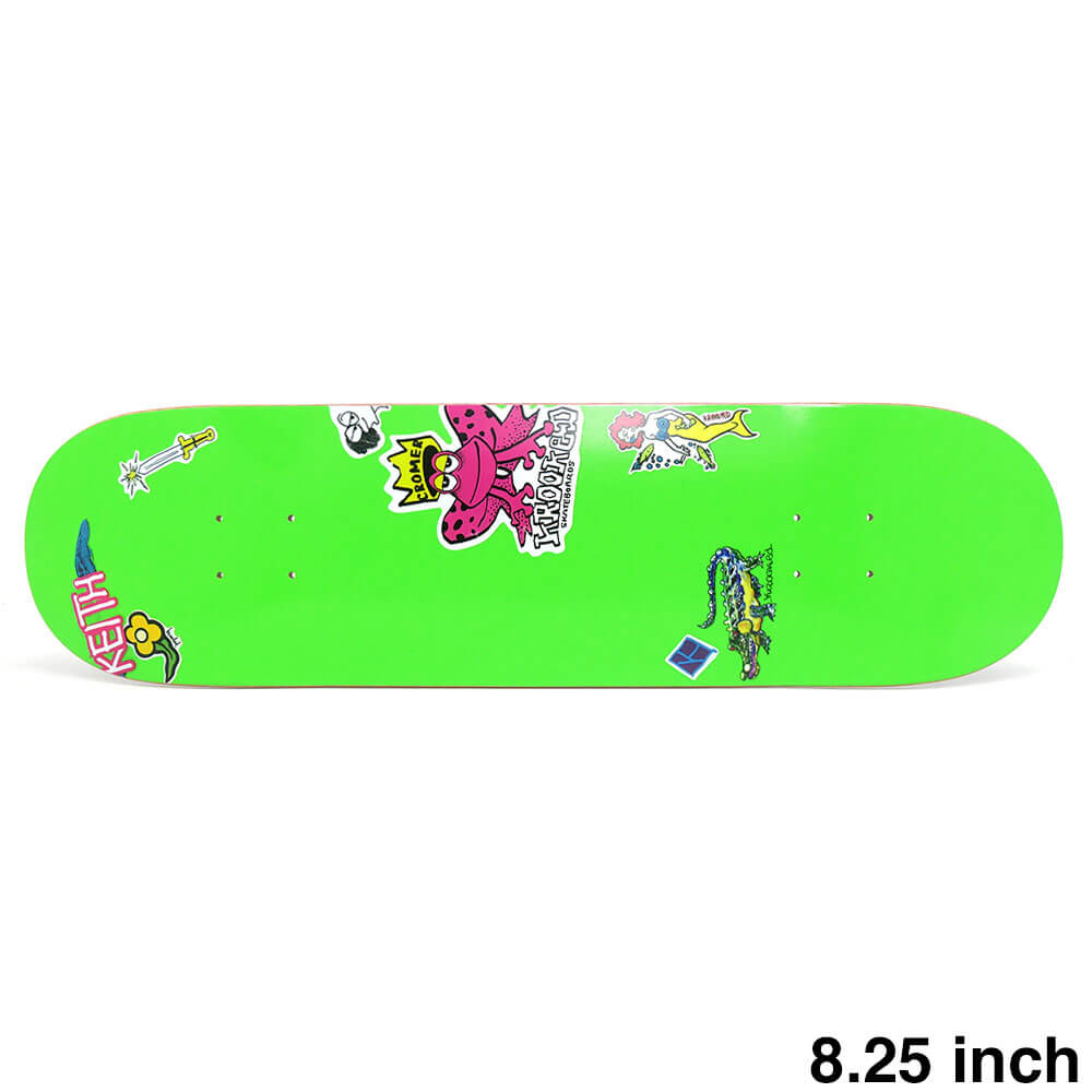 新品クルキッドKrookedスケートボードデッキ8.5インチsk8ピンク 新品