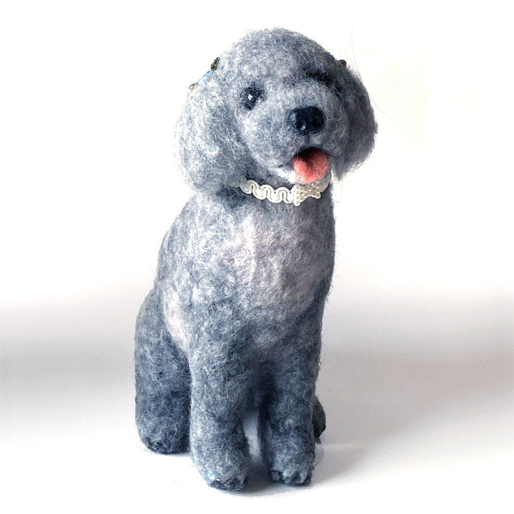 楽天市場】フェルトアートMaron「プードル（シルバー）」【犬 フエルト