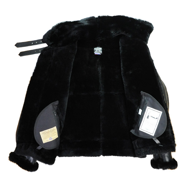 楽天市場】AVIREX B-3 フライトジャケット ムートン ブラック [ 38