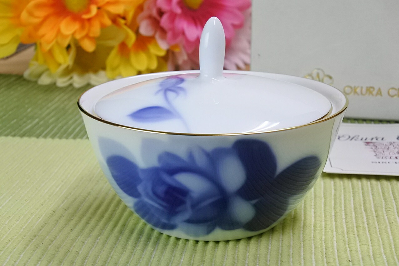 楽天市場】【新品 アウトレット】大倉陶園 ブルーローズ ボンボ