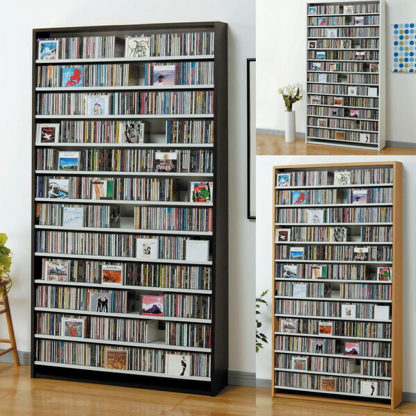 楽天市場】CDラック 大容量 幅109cm CD1284枚収納 コレクター仕様CD