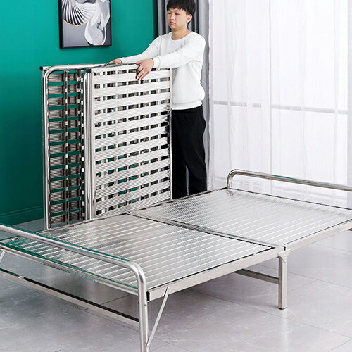 楽天市場】折りたたみベッド ベッドフレーム 完成品 シングルベッド 幅