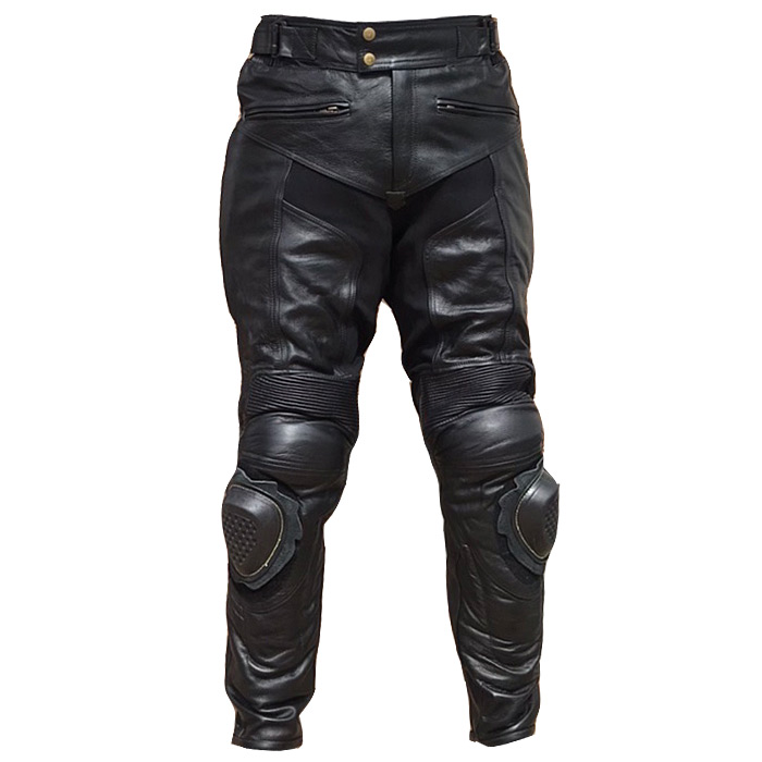 楽天市場】【Clooney】膝カップ入り P06 牛革 カウハイド レザーパンツ