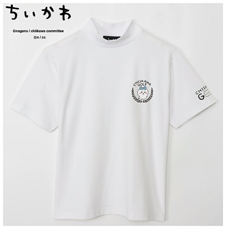 楽天市場】ちいかわ GOLF モックネック Tシャツ ハチワレエンブレム