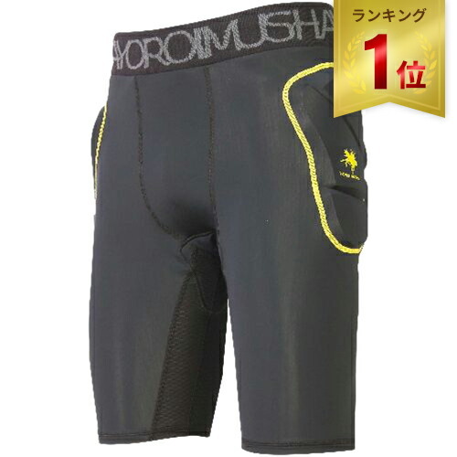 YORO MUSHA パッド付きショーツ 黒/黄色 YORO MUSHA パッド付き